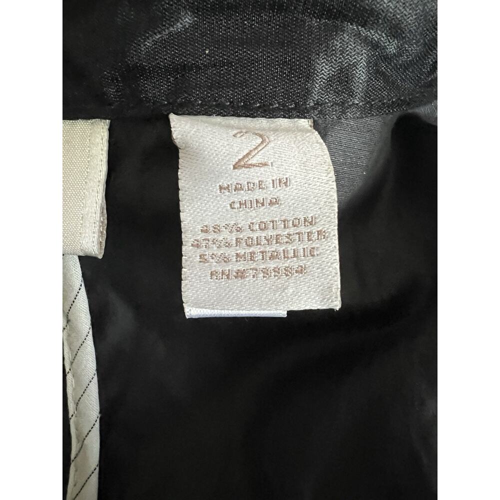 Chicos Jacket Ruffle Shiny Womens Size Large Black Windbreaker - Picture 8 of 10